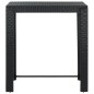 vidaXL Muebles de bar jardín 5 pzas ratán PE reposabrazos negro vidaXL Muebles de bar jardín 5 pzas ratán PE reposabrazos negro