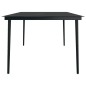 vidaXL Juego de comedor para jardín 7 piezas gris y negro