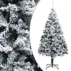 vidaXL Árbol de Navidad con luces LEDs, bolas y nieve verde 300 cm