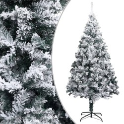vidaXL Árbol de Navidad con luces LEDs, bolas y nieve verde 300 cm