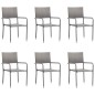 vidaXL Juego de comedor de jardín 7 pzas ratán sintético antracita vidaXL Juego de comedor de jardín 7 pzas ratán sintético antracita