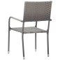 vidaXL Juego de comedor de jardín 7 pzas ratán sintético antracita vidaXL Juego de comedor de jardín 7 pzas ratán sintético antracita