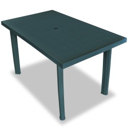 vidaXL Juego de comedor de jardín 5 piezas plástico verde