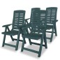 vidaXL Juego de comedor de jardín 5 piezas plástico verde