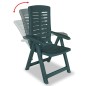 vidaXL Juego de comedor de jardín 5 piezas plástico verde