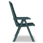 vidaXL Juego de comedor de jardín 5 piezas plástico verde