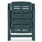 vidaXL Juego de comedor de jardín 5 piezas plástico verde
