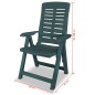 vidaXL Juego de comedor de jardín 5 piezas plástico verde