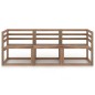 vidaXL Set de sofá de jardín de palets 3 pzas madera impregnada marrón vidaXL Set de sofá de jardín de palets 3 pzas madera impregnada marrón