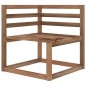 vidaXL Set de sofá de jardín de palets 3 pzas madera impregnada marrón vidaXL Set de sofá de jardín de palets 3 pzas madera impregnada marrón