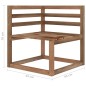 vidaXL Set de sofá de jardín de palets 3 pzas madera impregnada marrón vidaXL Set de sofá de jardín de palets 3 pzas madera impregnada marrón