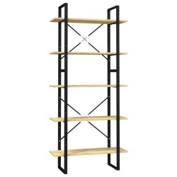 vidaXL Estantería de 5 niveles madera maciza pino 80x30x175 cm