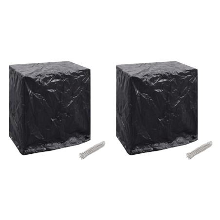 vidaXL Funda muebles jardín mesa ping pong 2 uds 8 ojales 160x55x182cm