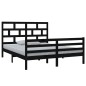 vidaXL Estructura de cama de madera maciza de pino negro 160x200 cm vidaXL Estructura de cama de madera maciza de pino negro 160x200 cm