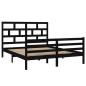 vidaXL Estructura de cama de madera maciza de pino negro 160x200 cm vidaXL Estructura de cama de madera maciza de pino negro 160x200 cm