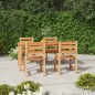 vidaXL Juego de comedor para jardín 5 piezas madera maciza de teca vidaXL Juego de comedor para jardín 5 piezas madera maciza de teca