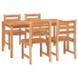 vidaXL Juego de comedor para jardín 5 piezas madera maciza de teca vidaXL Juego de comedor para jardín 5 piezas madera maciza de teca