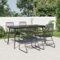 vidaXL Juego de comedor de jardín 5 piezas ratán PVC negro