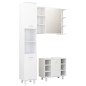 vidaXL Juego muebles de baño 3 pzas madera de ingeniería blanco brillo