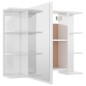 vidaXL Juego muebles de baño 3 pzas madera de ingeniería blanco brillo