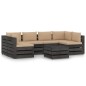 vidaXL Muebles de jardín 7 piezas con cojines madera impregnada gris vidaXL Muebles de jardín 7 piezas con cojines madera impregnada gris