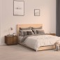 vidaXL Mesita de noche madera contrachapada marrón roble 100x35x40 cm