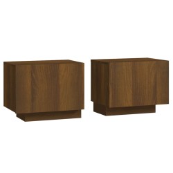 vidaXL Mesita de noche madera contrachapada marrón roble 100x35x40 cm