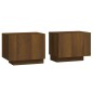 vidaXL Mesita de noche madera contrachapada marrón roble 100x35x40 cm