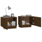 vidaXL Mesita de noche madera contrachapada marrón roble 100x35x40 cm