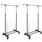 vidaXL Perchero ajustable para ropa 1 barra 2 unidades vidaXL Perchero ajustable para ropa 1 barra 2 unidades