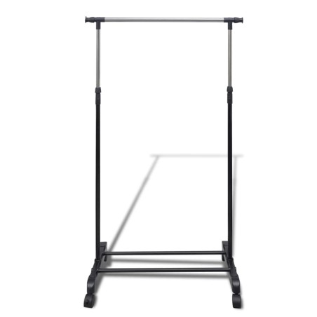 vidaXL Perchero ajustable para ropa 1 barra 2 unidades