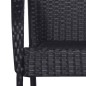 vidaXL Set de muebles de comedor de jardín 5 piezas ratán PE negro vidaXL Set de muebles de comedor de jardín 5 piezas ratán PE negro