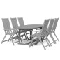 vidaXL Juego de comedor para jardín 7 piezas madera maciza acacia vidaXL Juego de comedor para jardín 7 piezas madera maciza acacia