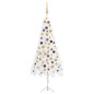 vidaXL Árbol de Navidad de esquina LED y bolas PVC blanco 150 cm vidaXL Árbol de Navidad de esquina LED y bolas PVC blanco 150 cm