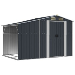 vidaXL Cobertizo de jardín acero galvanizado antracita 277x192,5x179cm