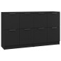 vidaXL Aparadores 2 uds madera contrachapada negro 60x30x70 cm vidaXL Aparadores 2 uds madera contrachapada negro 60x30x70 cm
