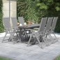 vidaXL Juego de comedor para jardín 7 piezas madera maciza acacia vidaXL Juego de comedor para jardín 7 piezas madera maciza acacia
