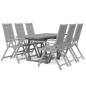 vidaXL Juego de comedor para jardín 7 piezas madera maciza acacia vidaXL Juego de comedor para jardín 7 piezas madera maciza acacia