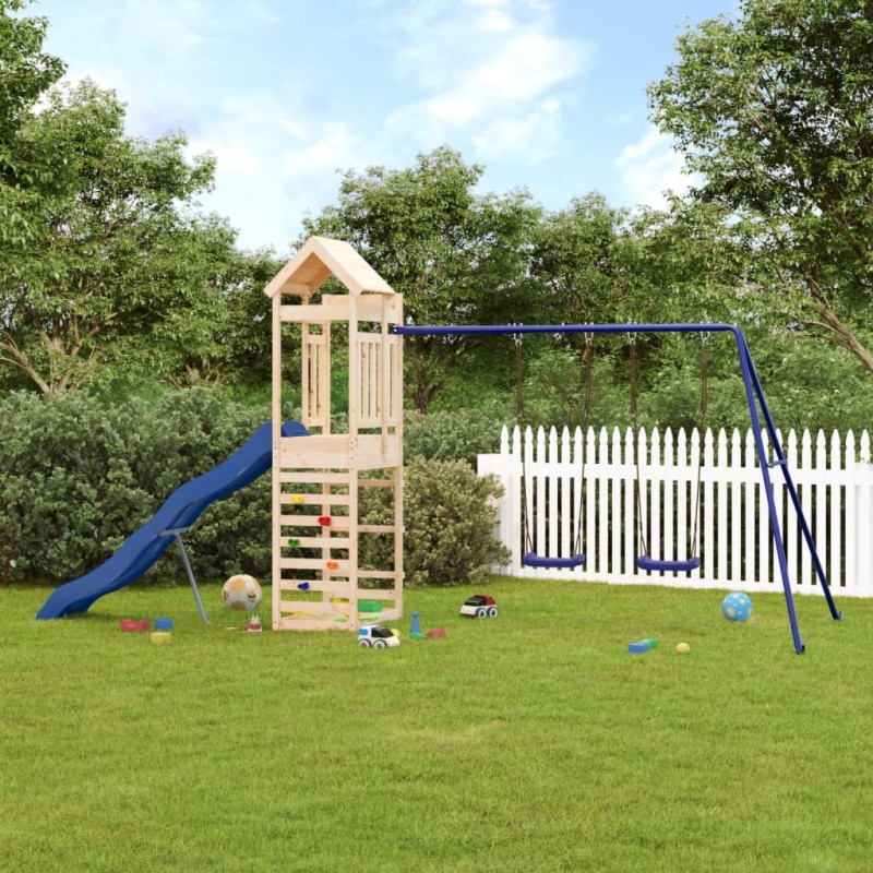 vidaXL Parque infantil de exterior madera maciza de pino vidaXL Parque infantil de exterior madera maciza de pino