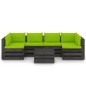 vidaXL Muebles de jardín 7 piezas con cojines madera impregnada gris vidaXL Muebles de jardín 7 piezas con cojines madera impregnada gris