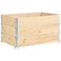 vidaXL Arriates de madera maciza de pino 3 unidades 50x100 cm