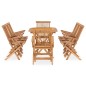 vidaXL Set de comedor de jardín plegable 9 pzas madera maciza de teca vidaXL Set de comedor de jardín plegable 9 pzas madera maciza de teca