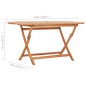 vidaXL Set de comedor de jardín plegable 9 pzas madera maciza de teca vidaXL Set de comedor de jardín plegable 9 pzas madera maciza de teca