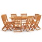 vidaXL Set de comedor de jardín plegable 9 pzas madera eucalipto vidaXL Set de comedor de jardín plegable 9 pzas madera eucalipto