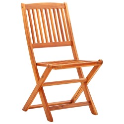 vidaXL Set de comedor de jardín plegable 9 pzas madera eucalipto