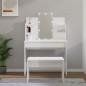 vidaXL Juego de tocador con LED madera contrachapada blanco brillante vidaXL Juego de tocador con LED madera contrachapada blanco brillante