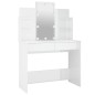 vidaXL Juego de tocador con LED madera contrachapada blanco brillante vidaXL Juego de tocador con LED madera contrachapada blanco brillante