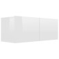 vidaXL Set de muebles de salón 6 pzas madera ingeniería blanco brillo