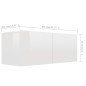 vidaXL Set de muebles de salón 6 pzas madera ingeniería blanco brillo