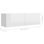 vidaXL Set de muebles de salón 6 pzas madera ingeniería blanco brillo